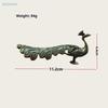 Vintage Exquisite Brass Peacock Figurine Animal Decor For Home Shelf/Desk, Lucky Peacock Ornament & Collectible Gift