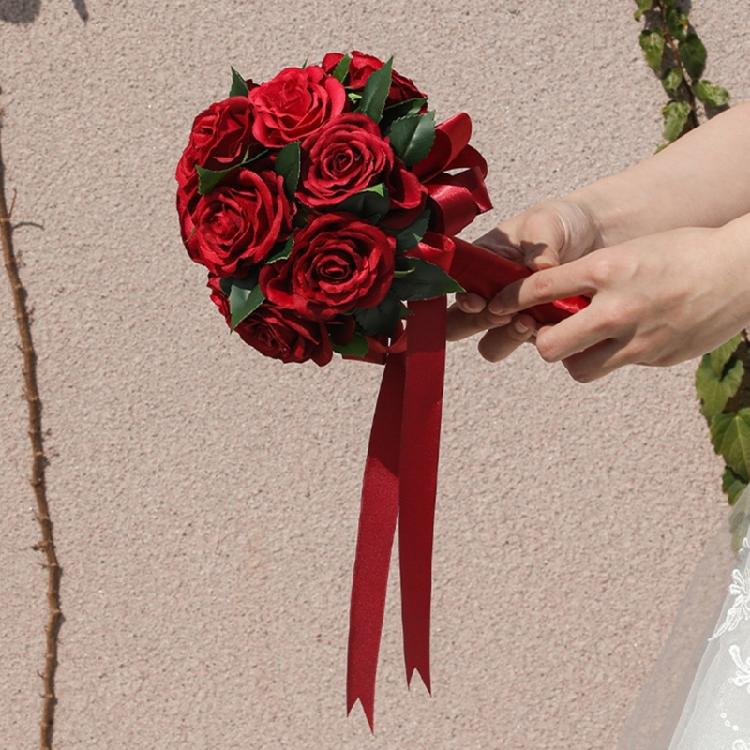 Wedding Bouquet Silk Rose Bridal Bridesmaid Hand Bouquet Combo Wedding Flower