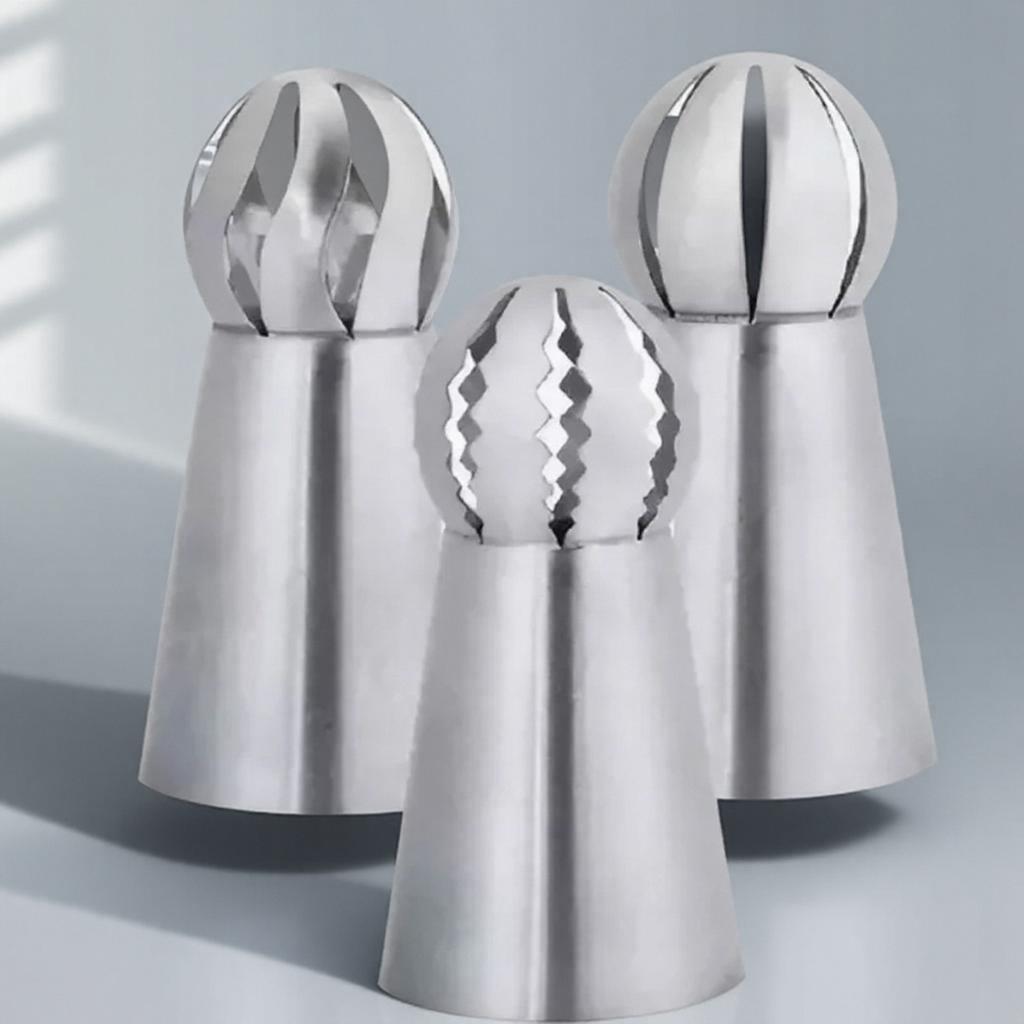 3 Pieces Stainless Steel Pipe Mouth Set for Cake Baking Supplies Baking Tools Pastry Decorating Kit