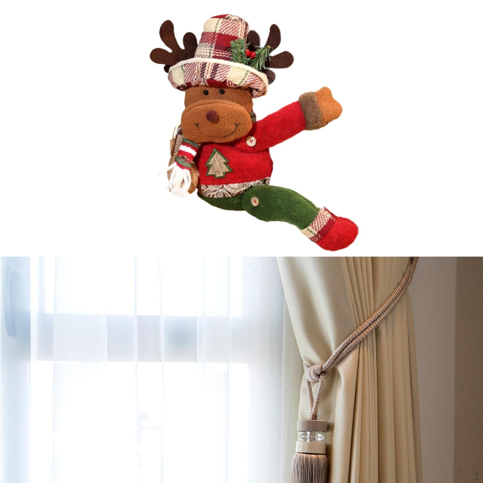 

Пряжка для різдвяної штори, лялька з мультфільмом, прикраса вікна на тему Різдва, для Elk