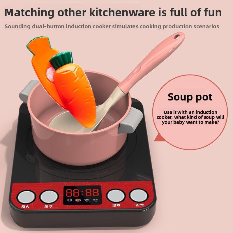 Childrens Kitchen Toy Playset With Stove And Food Items For Cooking Fun