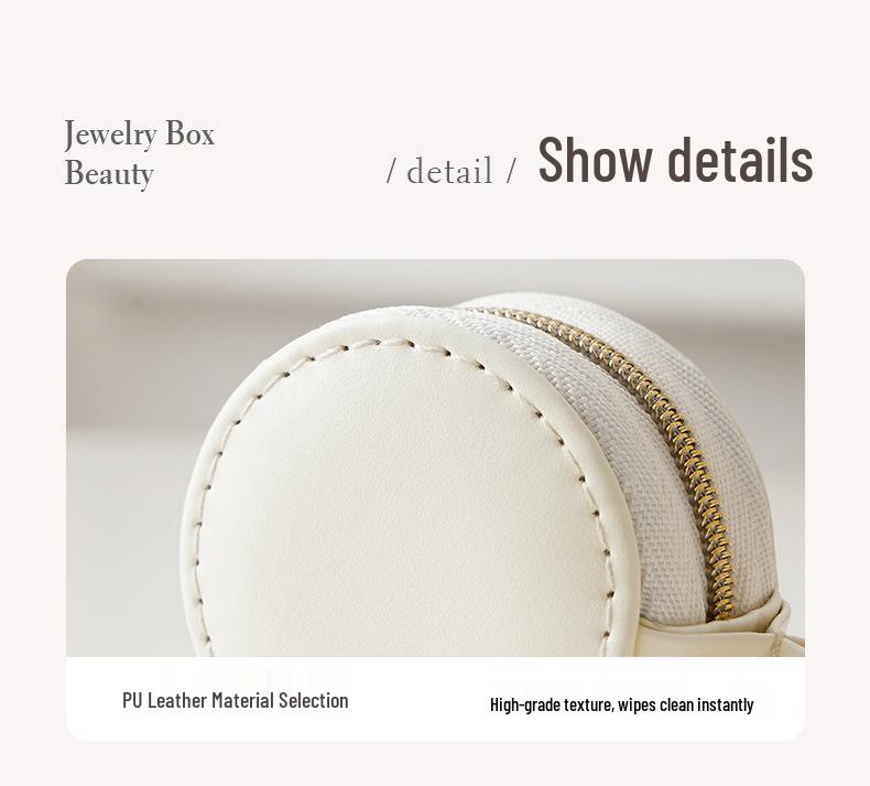 Portable Mini Jewelry Travel Box for Earrings, Rings, and Pendants