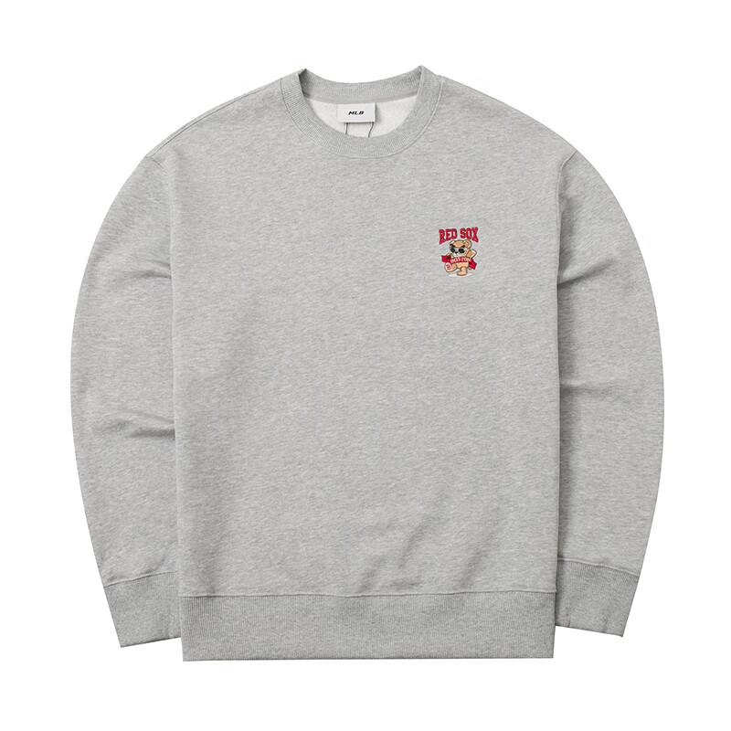 MLB Frowning Bear Collection Boston Red Sox Sweatshirt Men s Heather Gray 3AMTE0144-43MGS- S