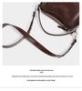 2025 Simple Textured Cowhide Boston Crossbody Bag with Niche Design