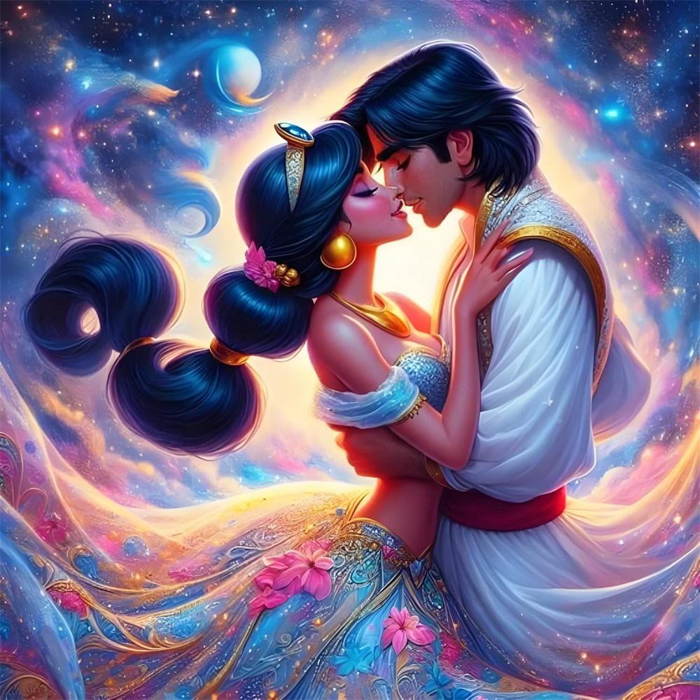 Disney 5D Diamond Painting Princess and Prince Cross Stitch Mosaic Kit Home Decor Wall Sticker DIY Handmade Gift