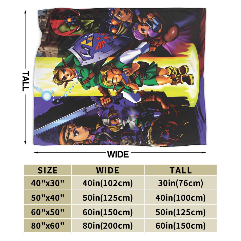 Link Cartoon Z-Zeldas Soft Warm Blanket Decorative Plush Throw Blanket Aesthetic Couch Chair Flannel Bedspread Sofa Bed Cover
