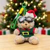 Stuffed Animal Goggles Plush Pendant Soft Fleece Christmas Doll Keychain  Winter Party