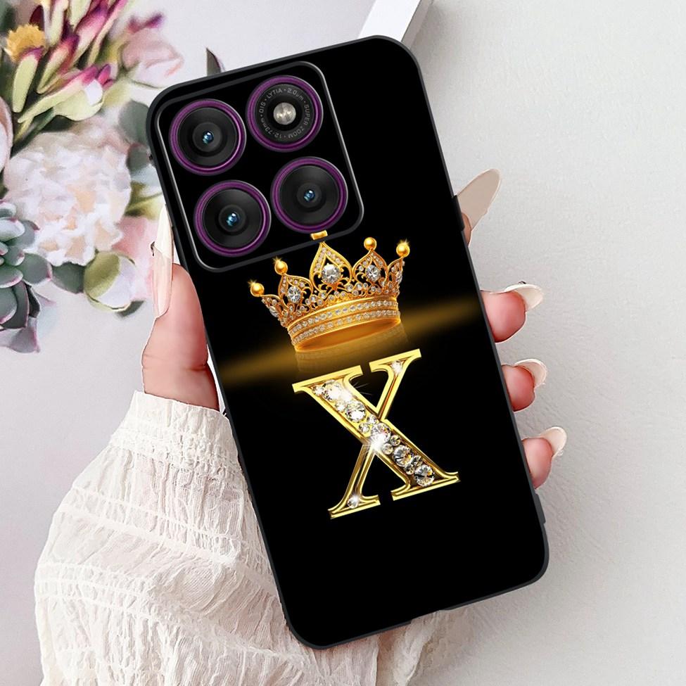 

For Motorola Edge 60 Pro Case XT2507-1 Silicone Fashion Luxury A-Z Letters Shockproof Back Cover For Moto Edge 60Pro Phone Case Edge 60 Pro