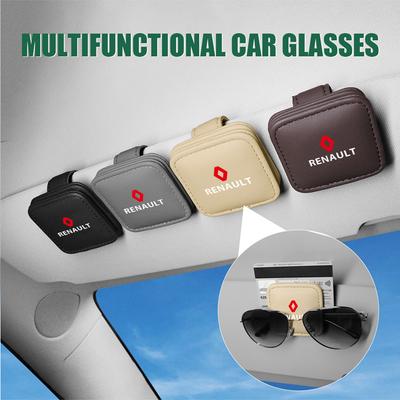 Car Sun Visor Glasses Clips Sunglasses Clamp Card Ticket Holder For Renault DACIA Kadjar Fluence Talisman Megane 4 Koleos Captur XX2