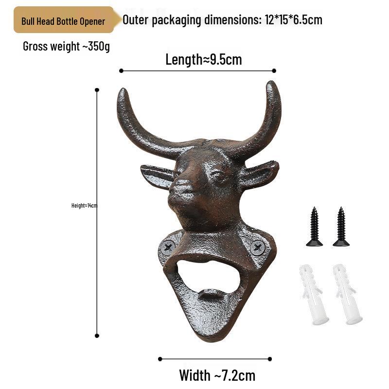 Creative Retro Cast Iron Three Wise Monkeys Wall-Mounted Bottle Opener.