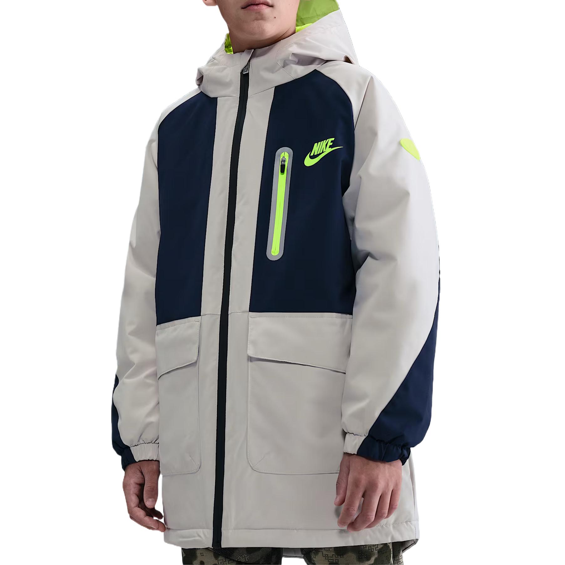 

Nike Технологичная толстовка на молнии, удобная, приятная к коже, детская, куртки для детей IR0011-410 S