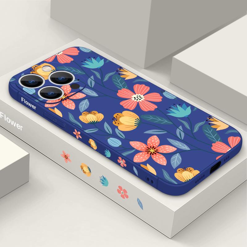 Ударопрочный чехол с цветочным принтом для iPhone 16 15 Pro Max 14 Plus 13 12 Mini 11 — фото 10