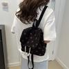Casual beautiful cute printed casual backpack lightweight versatile student schoolbag commuter backpack large capacity