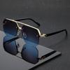 A Pair of Men'S Metal And Various Occasions.Double-Bridge Vintage Business Classic Elegant Casual Fashion Glasses Suitable