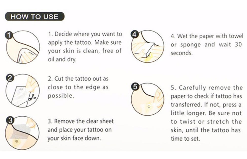 1 Foglio Tatuaggi Temporanei Finti Adesivi Trasferibili Braccio Spray Impermeabile Body Art