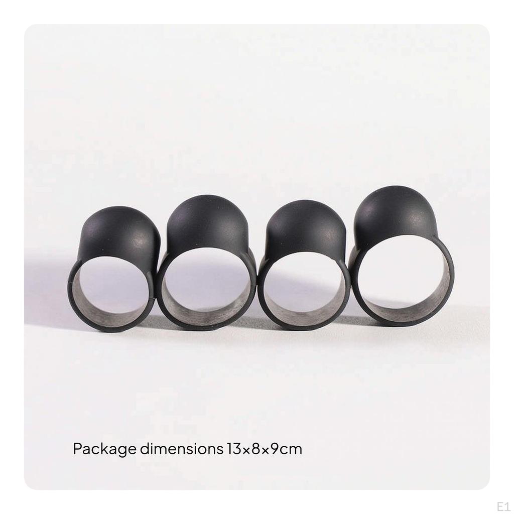 4 Pieces Drum Finger Sleeve Silicone Knocking Picks OpenLoop Accessory for Drummers,