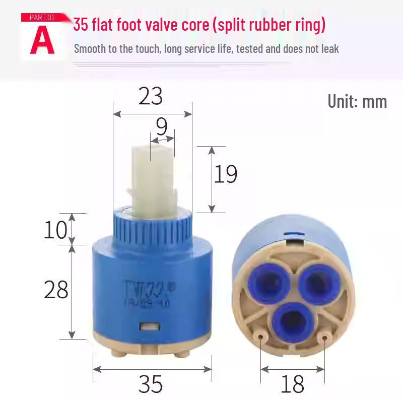Jiujiu Ceramic Hot & Cold Mixer Faucet Cartridge Replacement (35/40)