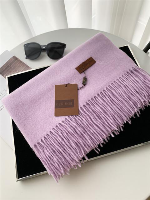 VISROVER New 20 Colors Woman Winter Scarf Fashion Female Shawls Cashmere Handfeeling Winter Wraps Solid Color Winter Hijab Gift