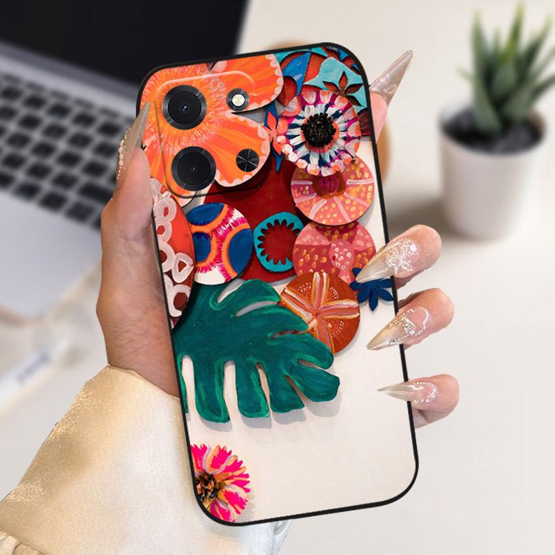 For Xiaomi Poco C85 5G Phone Case Luxury Lion Wolf Flower Printed Casing Soft Silicone TPU Back Cover For POCO C85 POCOC85 173mm