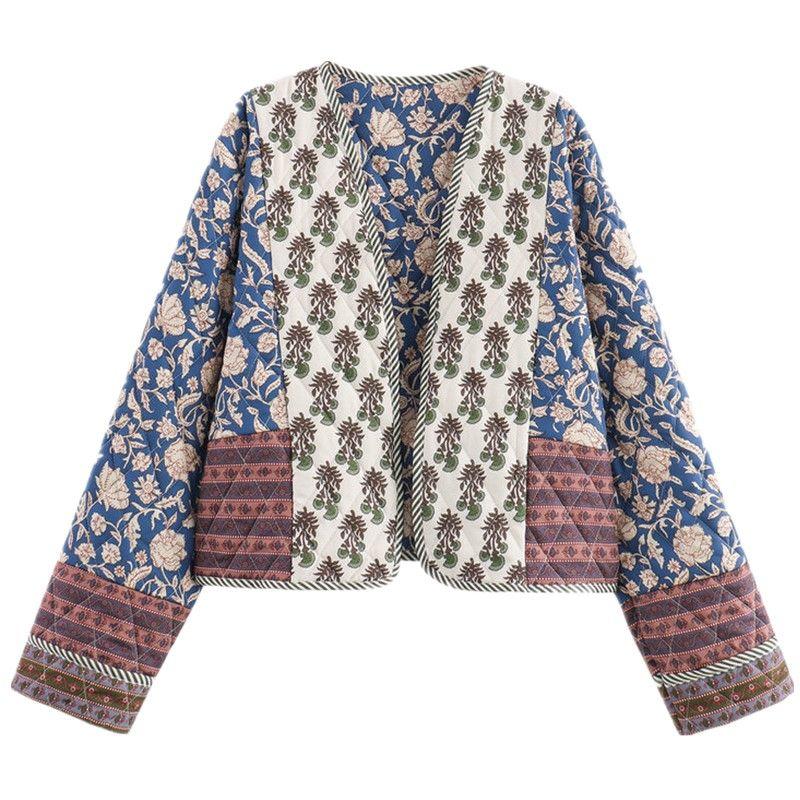 

Модный стиль 2024 Осень и Зима Новое поступление Женская одежда Стильная Свободная Легче всего сочетать Двусторонняя Носка Принт Нить Хлопковое Пальто Куртка Picture color L