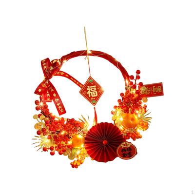 Chinese Year Wreath Artificial Front Door Party Favors Lunar for