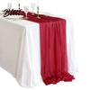Soft Table Runner Sheer Flowing Runner Chiffon Wedding Elegant Solid Color High Quality