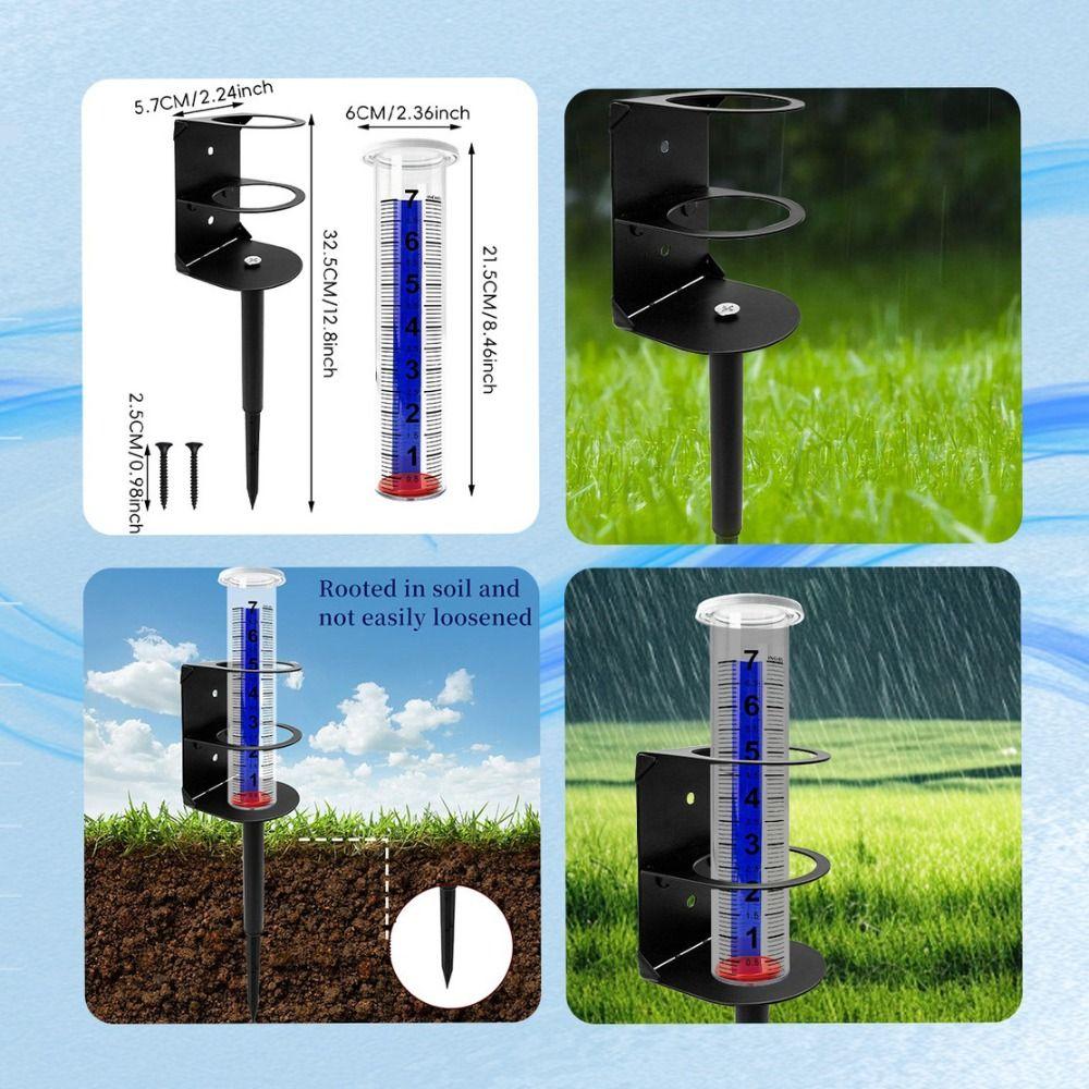 Transparent Outdoor Rain Gauge Removable Rain Measure Gauge Rain Measuring Device Accurate Weather