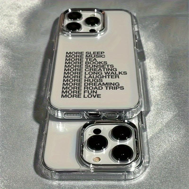 Minimalist Personalized English Pattern Frame Phone Case For IPhone 17 16 16E 15 14 13 12 11 Pro Max Max Plus Cute INS Cover