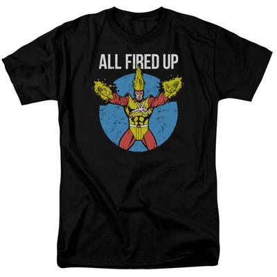 Justice League Of America Firestorms Party Mens T Shirt Black
