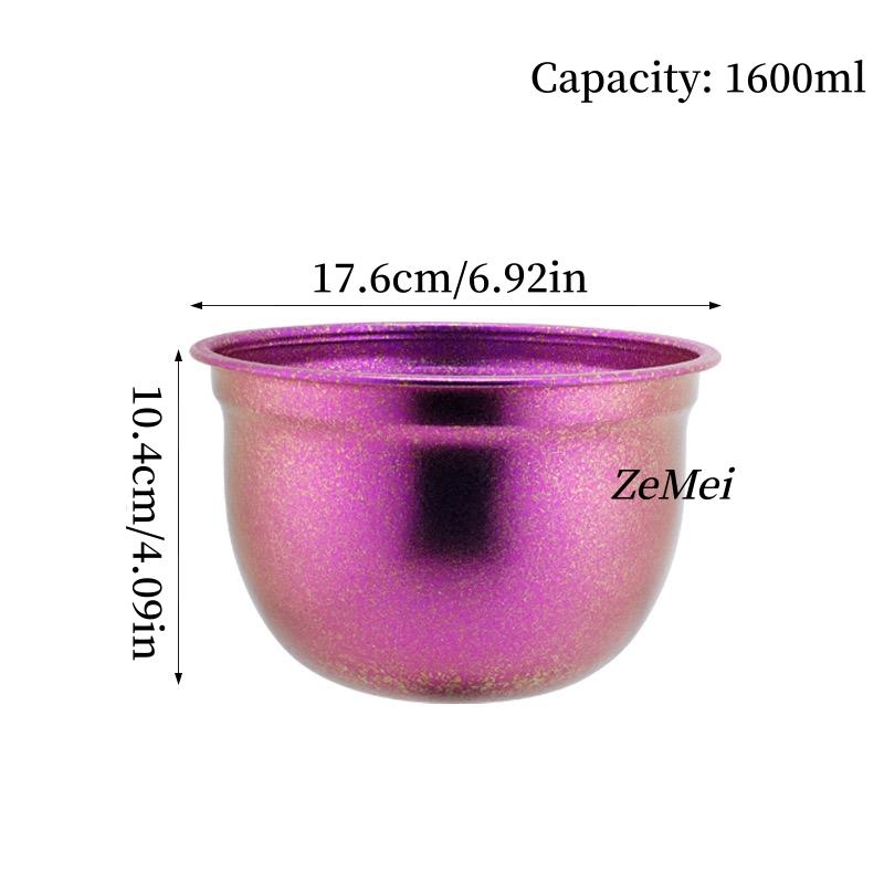European Style Circle Shape Fruit Bowl,Silver Pure Titanium Double-Wall Plate Home Food Tray,Vegetable Washing Basin Decoration