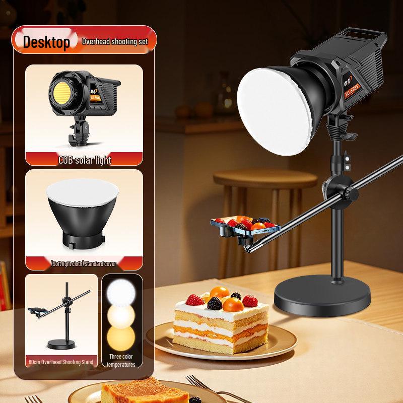 100W Food Photography Desktop Fill Light for Live Streaming & Constant Light Shooting