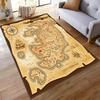Treasure Map Pattern Carpet for Living Room, Pirate Adventure Decor Suitable for Use As an Anti-slip for Living Room Bedroom Sofas