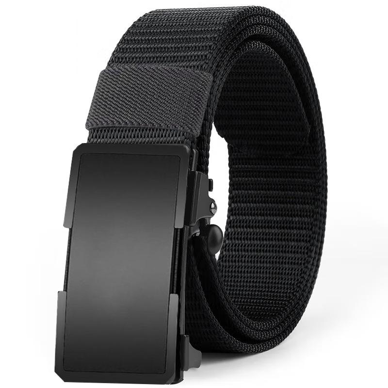 Canvas Belt Men'S Casual Outdoor Nylon Belt Middle-Aged And Young Simple Automatic Buckle Belt Boys