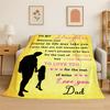 Gift Thanks To My Daughter Letter Present Flannel Blanket Soft Throw Blanket for Bedroom Living Room Bed Travel Picnic Nap Cover
