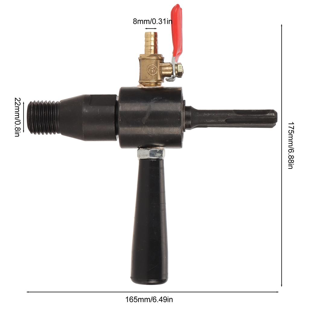 Elektrische Hamer Adapter Water Injectie Converter Elektrische Boor Draai Waterboor Water Toevoegapparaat Verbindingsstang Gereedschappen Rond Handvat