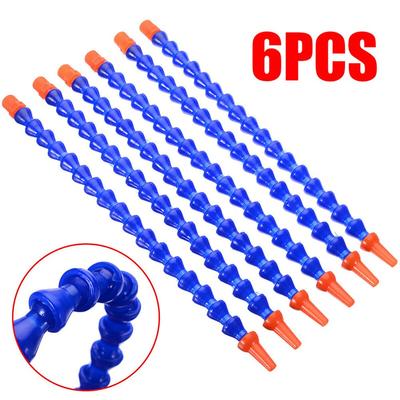 6 piezas Tubos de Plástico Flexibles para Agua Aceite Refrigerante Manguera Boquilla Redonda 300mm para Torno