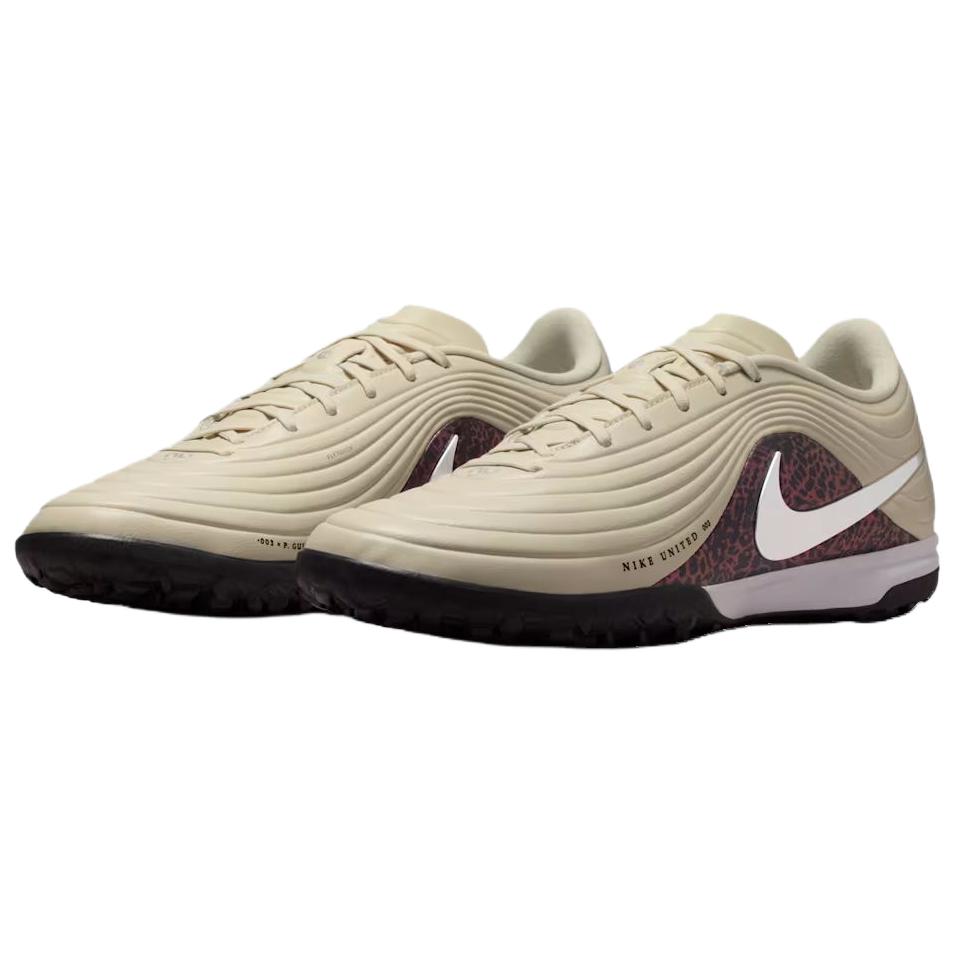 Nike United Tiempo Maestro Academy TF Low Fossil Burgundy Crush Metallic Silver Unisex Sneakers Cream IO8462-201
