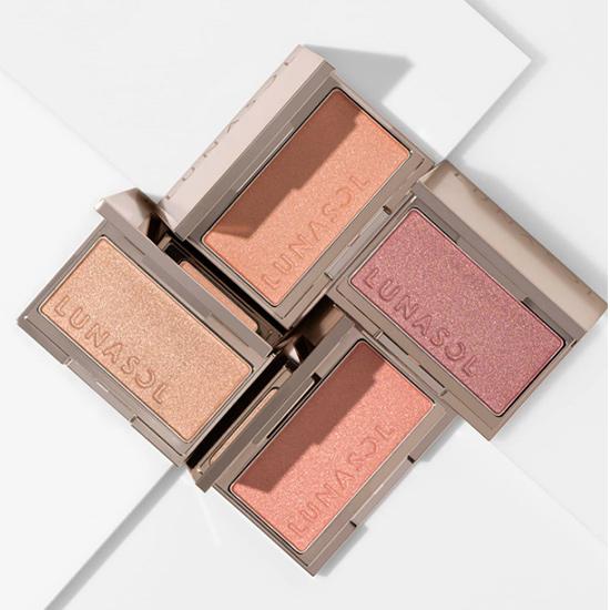 

LUNASOL Румяна Coloring Sheer (пылать) [Сменные блоки] - Все 4 цвета и Компакт для румян Cheek Compact