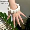 Exaggerated Fashion New Resin Beige Wide Layering Bracelet With Gradient Irregular Geometric Bracelets Women Jewelry Accessory