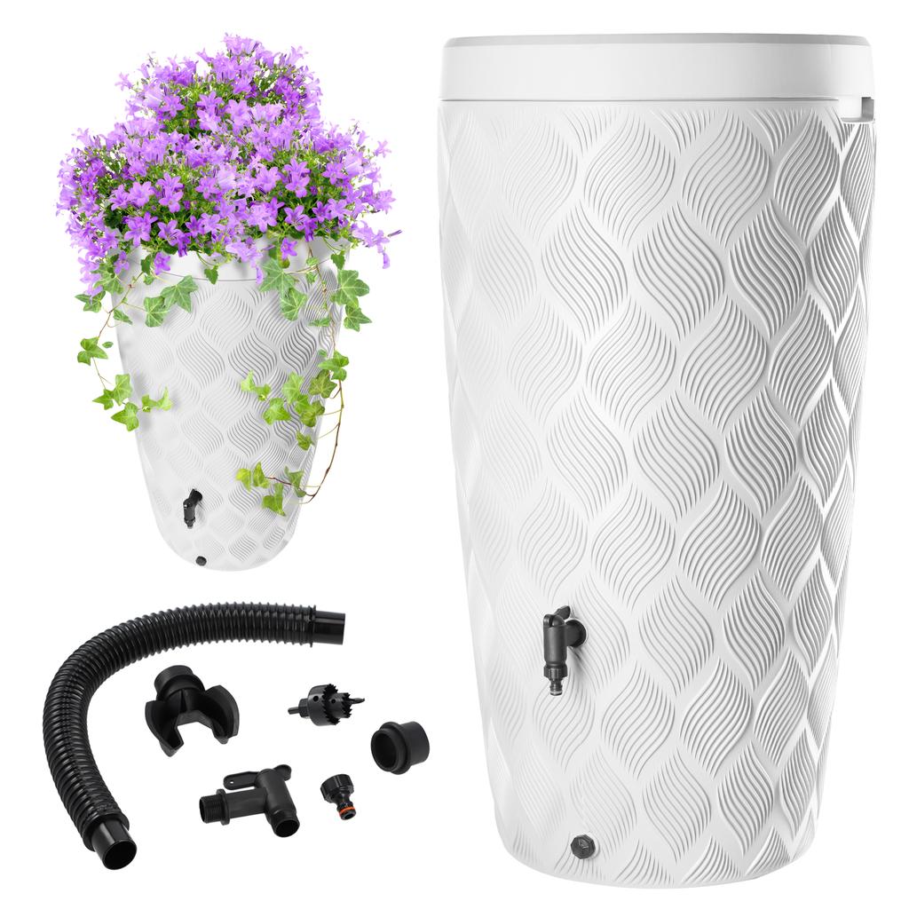 KADAX Rainwater Tank 240L Water Barrel Container With Tap Pot Large