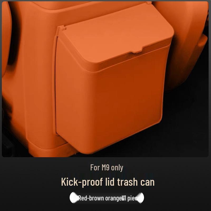 AITO M9 Refrigerator Anti-Kick Cover with Hidden Trash Can - Original Car Color Interior Accessory.