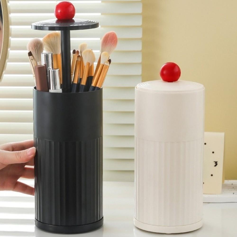 Plastic Makeup Brush Storage Box Automatic Lifting Cosmetic Storage Box Container  Dressing Table