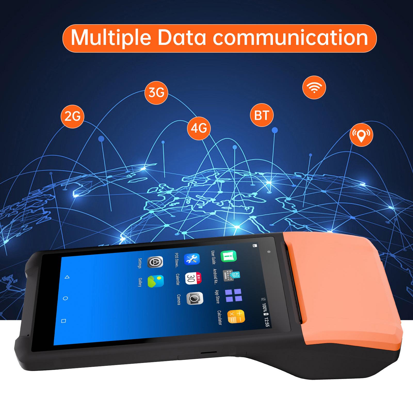 

Сканер штрихкодов Android 11.0 2D 1D Ручной POS-терминал 5,5-дюймовый сенсорный экран PDA-сканер 2-мегапиксельная камера для склада US Version