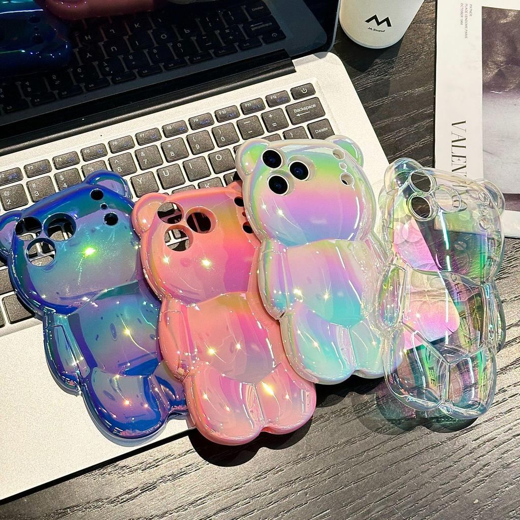 Aurora 3D Little Bear Case for iPhone 17 Pro Max - Soft, Compatible with Apple 14/15/16 Models