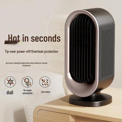 110V PTC Small Desktop Heater - Fast Heating Office & Home Warm Air Fan