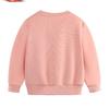 Kids' Round Neck Cotton Hoodie - Warm Fleece-Lined Pullover for Girls in Plain Colors.