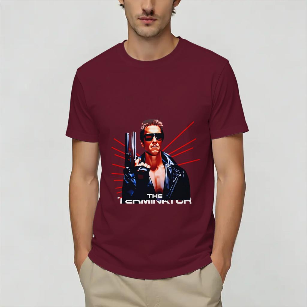 Terminator 80s T Shirt Summer Hipster TShirts Adult Cotton Breathable Plus Size Clothing Short Sleeve Classic Tops