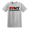 Funny I Love My Boyfriend Heart Gift Joke Novelty Unisexs TShirts Tee Top