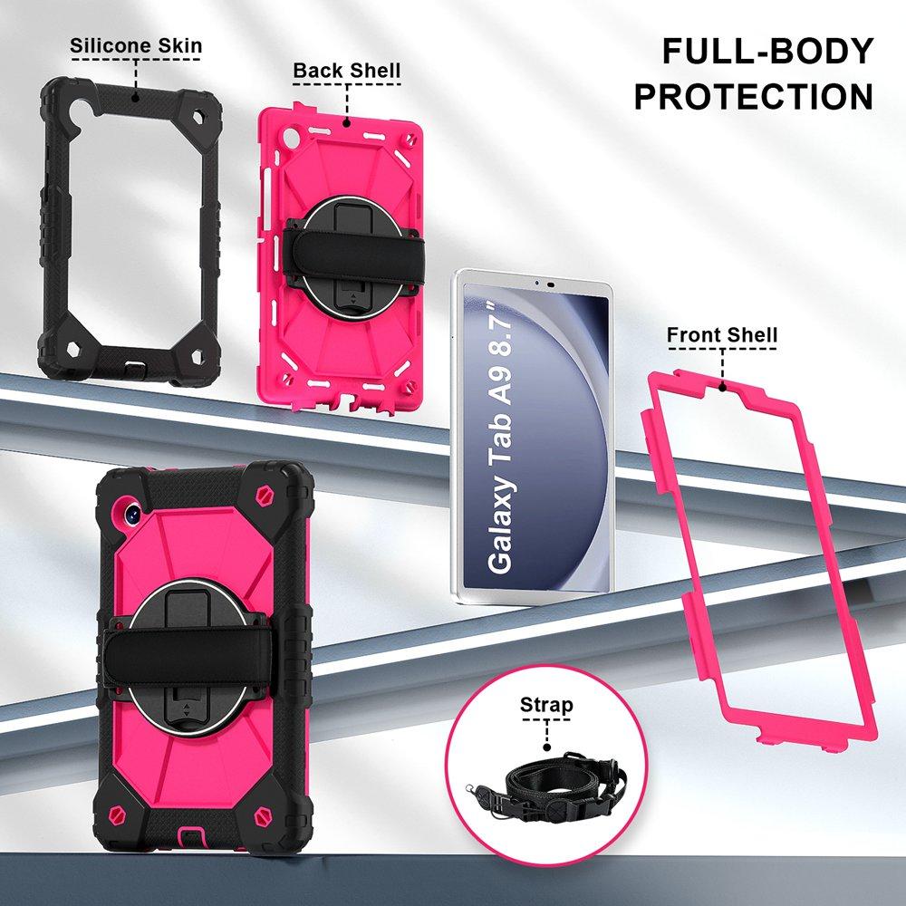 For Samsung Galaxy Tab A9 SM-X110/X115 Case 8.7 inch Tablet cover Silicone +PC case for Tab A9 8.7" SM-X115 X110 funda