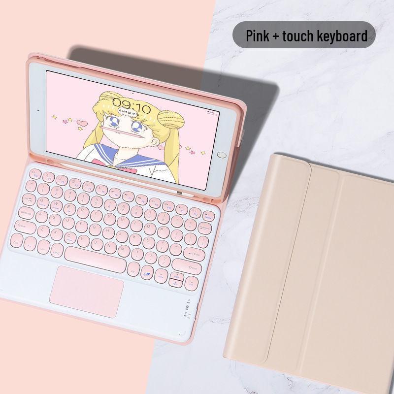 2021 iPad Pro 11 Bluetooth Keyboard Case: Round Keycap, Detachable Magnetic Apple Magic Shell for Air4